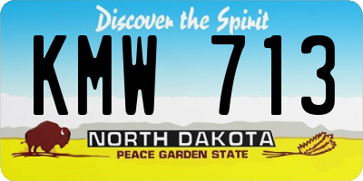 ND license plate KMW713