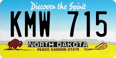 ND license plate KMW715