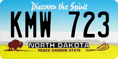 ND license plate KMW723