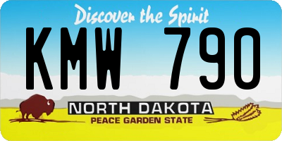 ND license plate KMW790
