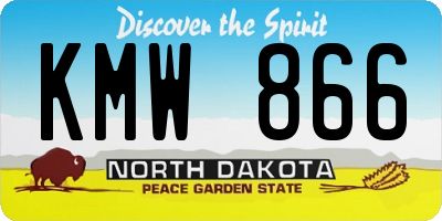 ND license plate KMW866