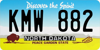 ND license plate KMW882