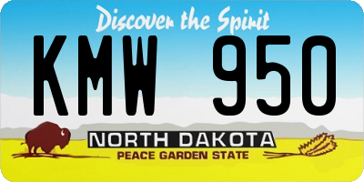 ND license plate KMW950