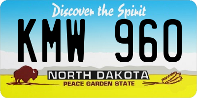 ND license plate KMW960