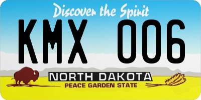ND license plate KMX006