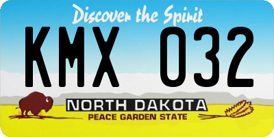 ND license plate KMX032