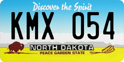 ND license plate KMX054