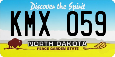 ND license plate KMX059