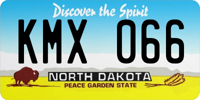 ND license plate KMX066