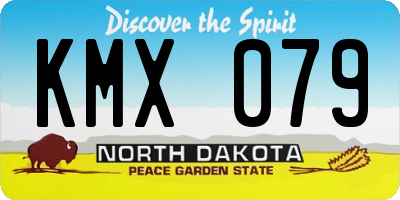 ND license plate KMX079