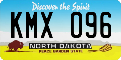 ND license plate KMX096