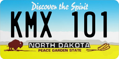 ND license plate KMX101