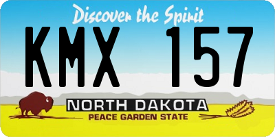 ND license plate KMX157