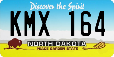ND license plate KMX164