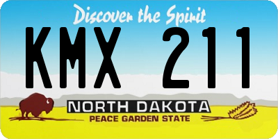ND license plate KMX211