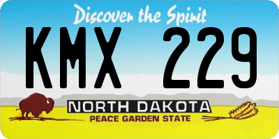 ND license plate KMX229