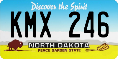 ND license plate KMX246