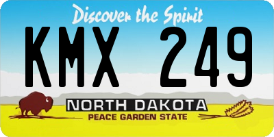 ND license plate KMX249