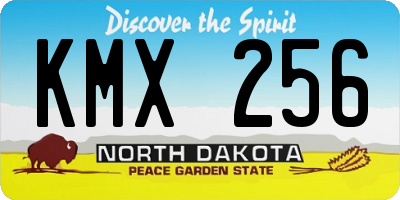 ND license plate KMX256