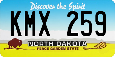 ND license plate KMX259