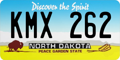 ND license plate KMX262
