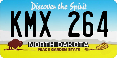ND license plate KMX264