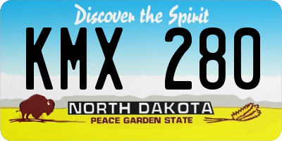 ND license plate KMX280