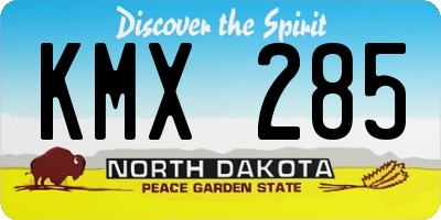 ND license plate KMX285
