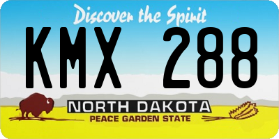 ND license plate KMX288