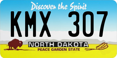 ND license plate KMX307