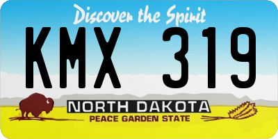 ND license plate KMX319