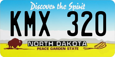 ND license plate KMX320