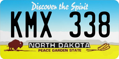 ND license plate KMX338