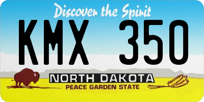 ND license plate KMX350