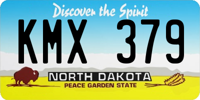 ND license plate KMX379