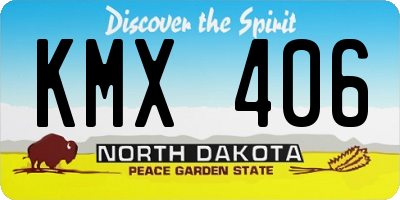 ND license plate KMX406