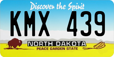 ND license plate KMX439