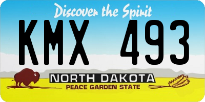 ND license plate KMX493