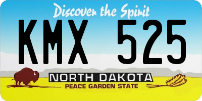 ND license plate KMX525