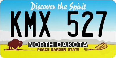 ND license plate KMX527