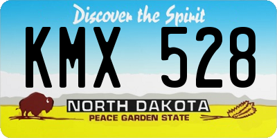 ND license plate KMX528