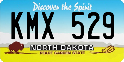 ND license plate KMX529