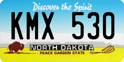 ND license plate KMX530