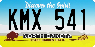 ND license plate KMX541