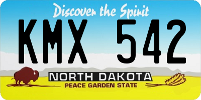 ND license plate KMX542