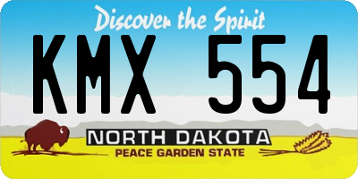 ND license plate KMX554