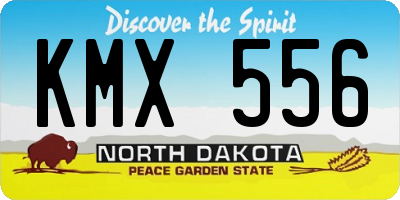 ND license plate KMX556