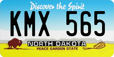 ND license plate KMX565