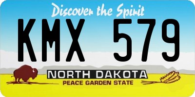 ND license plate KMX579