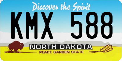 ND license plate KMX588
